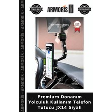 Armoris Premium Donanım Yolculuk Kullanım Telefon Tutucu JX14 Siyah