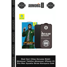 Armoris Özel Seri Cihaz Koruma Mobil Aksesuar Telefon Aksesuarı iPhone 15 Pro Max Uyumlu Ekran Koruyucu Cam