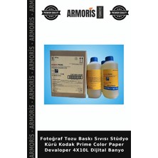 Armoris Fotoğraf Tozu Baskı Sıvısı Stüdyo Kürü Kodak Prime Color Paper Devaloper 4X10L Dijital Banyo