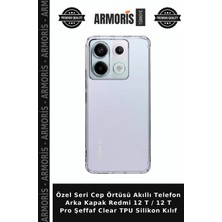 Armoris Özel Seri Cep Örtüsü Akıllı Telefon Arka Kapak Redmi 12 T / 12 T Pro Şeffaf Clear Tpu Silikon Kılıf