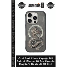 Armoris Özel Seri Cihaz Kapağı Stil Sahibi iPhone 16 Pro Uyumlu Magsafe Destekli 3D Kılıf
