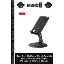 Armoris Özel Seri Katlanır Stant Aparatı Ayarlanabilir Teleskopik Masaüstü Telefon Standı