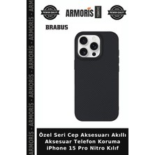 Armoris Özel Seri Cep Aksesuarı Akıllı Aksesuar Telefon Koruma iPhone 15 Pro Nitro Kılıf