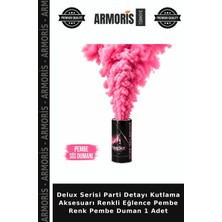 Armoris Delux Serisi Parti Detayı Kutlama Aksesuarı Renkli Eğlence Pembe Renk Pembe Duman 1 Adet
