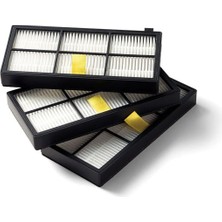 St Parts Irobot Roomba 900 Serisi Uyumlu Robot Süpürge Hepa Filtre 3 Adet Aeroforce Yedek Filtre