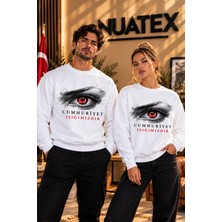 Nuatex 29 Ekim Cumhuriyet Bayramı Özel Tasarım Baskılı 3 Iplik Şardonlu Regular Kalıp Sweatshirt