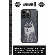 Armoris Delux Serisi Teknoloji Kılıfı Cihaz Koruması Telefon Zırhı iPhone 15 Pro Uyumlu Silikon Kılıf 3D