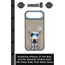 Armoris Premium iPhone 17 Air Bull Terrier Desenli Silikon Kılıf 3D Cihaz Kabı Yeni Nesil Genç