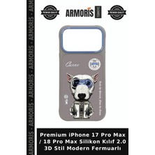 Armoris Premium iPhone 17 Pro Max / 18 Pro Max Silikon Kılıf 2.0 3D Stil Modern Fermuarlı