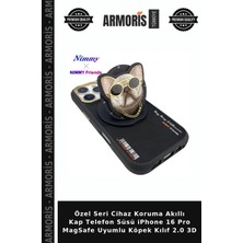 Armoris Özel Seri Cihaz Koruma Akıllı Kap Telefon Süsü iPhone 16 Pro Magsafe Uyumlu Köpek Kılıf 2.0 3D