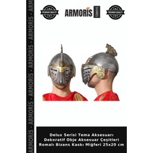 Armoris Delux Serisi Tema Aksesuarı Dekoratif Obje Aksesuar Çeşitleri Romalı Bizans Kaskı Miğferi 25X20 cm