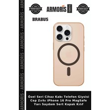 Armoris Özel Seri Cihaz Kabı Telefon Giysisi Cep Zırhı iPhone 16 Pro Magsafe Yarı Saydam Sert Kapak Kılıf