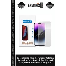 Armoris Delux Serisi Cep Koruması Telefon Desegi Infinix Hot 12 Pro Normal Temperli Cam Ekran Koruyucu