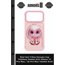 Armoris Özel Seri Cihaz Koruma Cep Telefonu Pembe Kılıf iPhone 17 Pro Max / 18 Pro Max Telefon Kılıfı