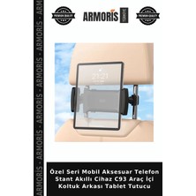 Armoris Özel Seri Mobil Aksesuar Telefon Stant Akıllı Cihaz C93 Araç Içi Koltuk Arkası Tablet Tutucu