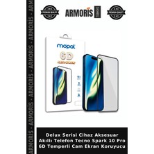 Armoris Delux Serisi Cihaz Aksesuar Akıllı Telefon Tecno Spark 10 Pro 6d Temperli Cam Ekran Koruyucu