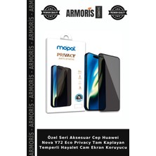 Armoris Özel Seri Aksesuar Cep Huawei Nova Y72 Eco Privacy Tam Kaplayan Temperli Hayalet Cam Ekran Koruyucu