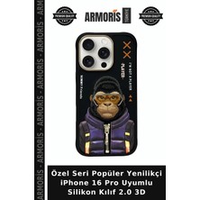 Armoris Özel Seri Popüler Yenilikçi iPhone 16 Pro Uyumlu Silikon Kılıf 2.0 3D