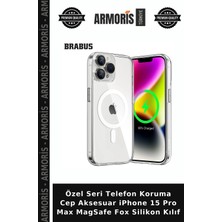 Armoris Özel Seri Telefon Koruma Cep Aksesuar iPhone 15 Pro Max Magsafe Fox Silikon Kılıf