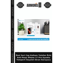 Armoris Özel Seri Cep Kalkanı Telefon Örtü Anti-Peep iPhone 17 Pro Uyumlu Temperli Hayalet Ekran Koruyucu