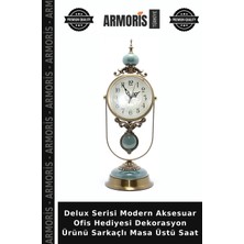 Armoris Delux Serisi Modern Aksesuar Ofis Hediyesi Dekorasyon Ürünü Sarkaçlı Masa Üstü Saat