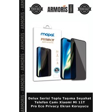 Armoris Delux Serisi Toplu Taşıma Seyahat Telefon Camı Xiaomi Mi 11T Pro Eco Privacy Ekran Koruyucu