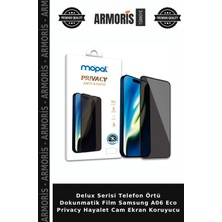 Armoris Delux Serisi Telefon Örtü Dokunmatik Film Samsung A06 Eco Privacy Hayalet Cam Ekran Koruyucu