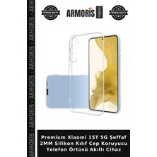Armoris Premium Xiaomi 15T 5g Şeffaf 2mm Silikon Kılıf Cep Koruyucu Telefon Örtüsü Akıllı Cihaz