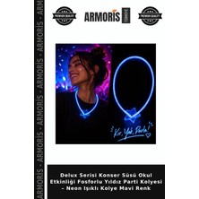 Armoris Delux Serisi Konser Süsü Okul Etkinliği Fosforlu Yıldız Parti Kolyesi – Neon Işıklı Kolye Mavi Renk