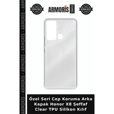 Armoris Özel Seri Cep Koruma Arka Kapak Honor X8 Şeffaf Clear Tpu Silikon Kılıf