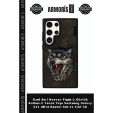 Armoris Özel Seri Hayvan Figürlü Günlük Kullanım Esnek Yapı Samsung Galaxy S24 Ultra Raptor Series Kılıf 3D