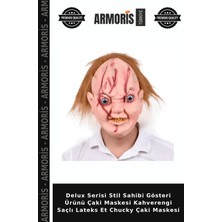 Armoris Delux Serisi Stil Sahibi Gösteri Ürünü Çaki Maskesi Kahverengi Saçlı Lateks Et Chucky Çaki Maskesi