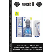 Armoris Premium iPhone 17 Pro Max Uyumlu Safir Ekran Koruyucu Cihaz Aksesuarı Akıllı Telefon Cep Koruma