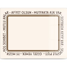 Reflexa Cam Kesme Tahtası Afiyet Olsun Çok Amaçlı 40X30 cm