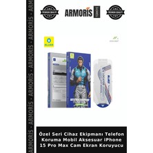 Armoris Özel Seri Cihaz Ekipmanı Telefon Koruma Mobil Aksesuar iPhone 15 Pro Max Cam Ekran Koruyucu