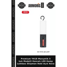 Armoris Premium YH18 Manyetik 5 Işık Modelli Kancalı LED Kamp Lambası Ekipman Hobi Açık Hava