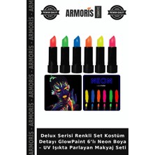 Armoris Delux Serisi Renkli Set Kostüm Detayı Glowpaint 6’lı Neon Boya – Uv Işıkta Parlayan Makyaj Seti