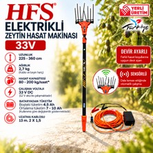 Hfs Volt 33V Elektrikli Zeytin Hasat Makinası Sensörlü Devir Ayarlı