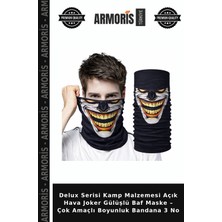Armoris Delux Serisi Kamp Malzemesi Açık Hava Joker Gülüşlü Baf Maske – Çok Amaçlı Boyunluk Bandana 3 No