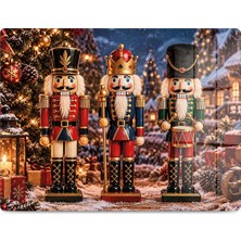 Reflexa Cam Kesme Tahtası Yılbaşı Nutcracker Temalı Çok Amaçlı 35X25 cm