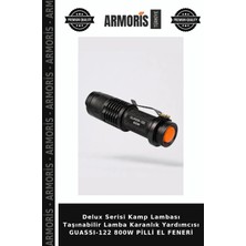 Armoris Delux Serisi Kamp Lambası Taşınabilir Lamba Karanlık Yardımcısı GUASSI-122 800W Pilli El Feneri