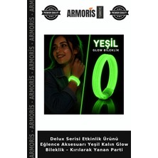 Armoris Delux Serisi Etkinlik Ürünü Eğlence Aksesuarı Yeşil Kalın Glow Bileklik – Kırılarak Yanan Parti