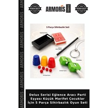Armoris Delux Serisi Eğlence Aracı Parti Eşyası Küçük Marifet Çocuklar Için 5 Parça Sihirbazlık Oyun Seti