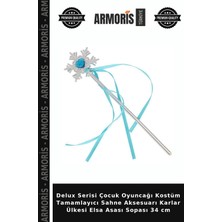 Armoris Delux Serisi Çocuk Oyuncağı Kostüm Tamamlayıcı Sahne Aksesuarı Karlar Ülkesi Elsa Asası Sopası 34 cm