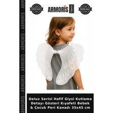 Armoris Delux Serisi Hafif Giysi Kutlama Detayı Gösteri Kıyafeti Bebek & Çocuk Peri Kanadı 35X45 cm