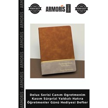 Armoris Delux Serisi Canım Ogretmenim Kasım Sürprizi Yaldızlı Hatıra Öğretmenler Günü Hediyesi Defter