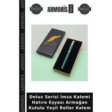 Armoris Delux Serisi Imza Kalemi Hatıra Eşyası Armağan Kutulu Yeşil Roller Kalem