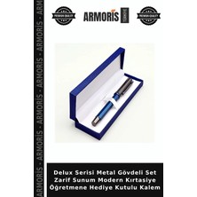 Armoris Delux Serisi Metal Gövdeli Set Zarif Sunum Modern Kırtasiye Öğretmene Hediye Kutulu Kalem