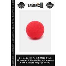 Armoris Delux Serisi Komik Obje Oyun Aksesuarı Eğlence Unsuru Kırmızı Renk Sünger Palyaço Burnu