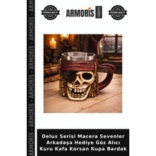 Armoris Delux Serisi Macera Sevenler Arkadaşa Hediye Göz Alıcı Kuru Kafa Korsan Kupa Bardak